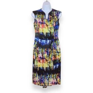 JOSEPH RIBKOFF Contemporary Sleeveless V-Neck Sheath Dress size 2